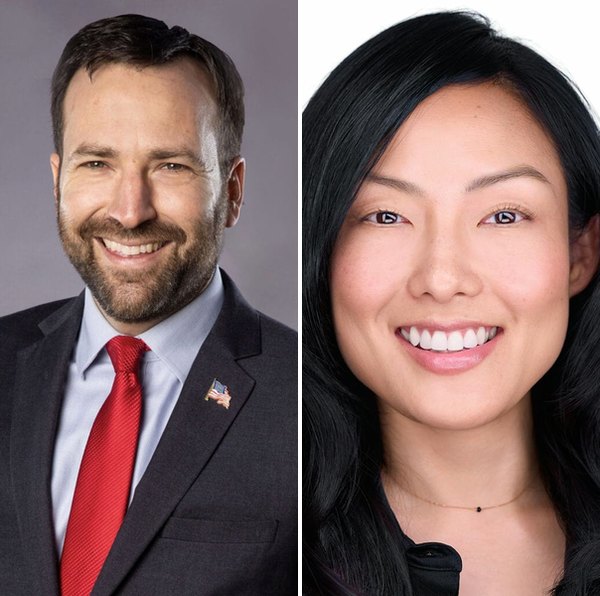 Insurance Commissioner candidates Ben Allen and Jane Kim; photos from Circling the News